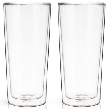 True Walled Pint Glasses in Clear (Set of 2), , large