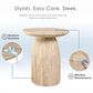 Furniture of America Karvyn 17" Side Table in Light Brown, , large
