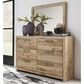 Ashley Hyanna Dresser and Mirror in Golden, , large