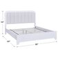 Ashley Jarlee King Upholstered Platform Bed in White with Lighting, , large