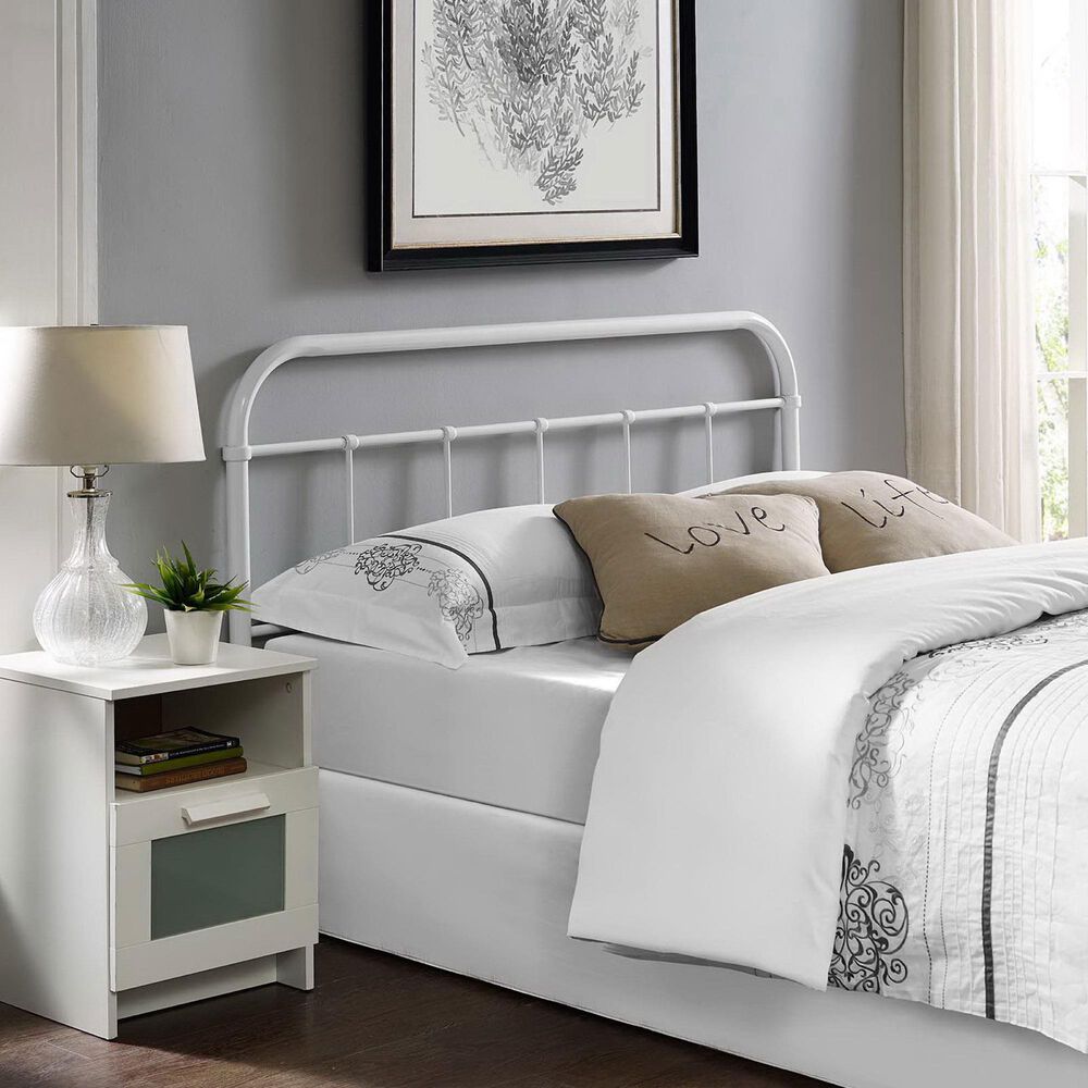 Modway Serena Steel Queen Headboard in White, , large