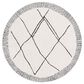 Safavieh Melody MEL104A 6"7" Round Ivory and Black Area Rug, , large