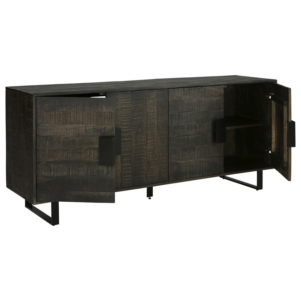 Ashley Kevmart Accent Cabinet in Grayish Brown and Black, , large