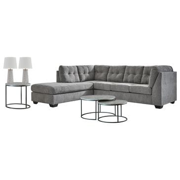 Ashley 5-Piece Living Room Setin in Gray, , large