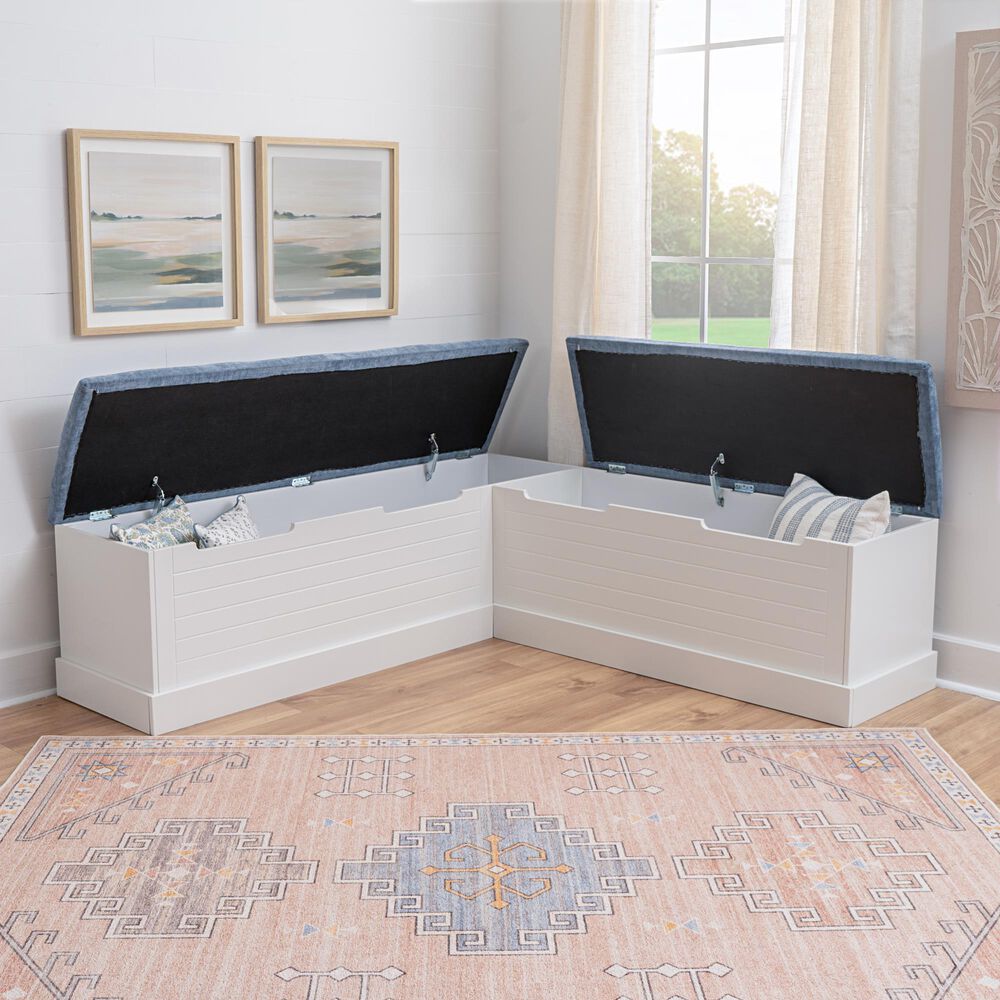 Linon Home Decor Nova Corner Nook in White, , large