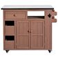 HOMLUX 41.9" Outdoor Extendable Kitchen Island in Brown, , large
