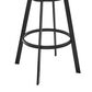 Blue River Magnolia 26" Swivel Counter Stool in Black Metal with Brown Faux Leather, , large