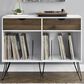 Novogratz Concord Turntable Stand with Drawers in White, , large