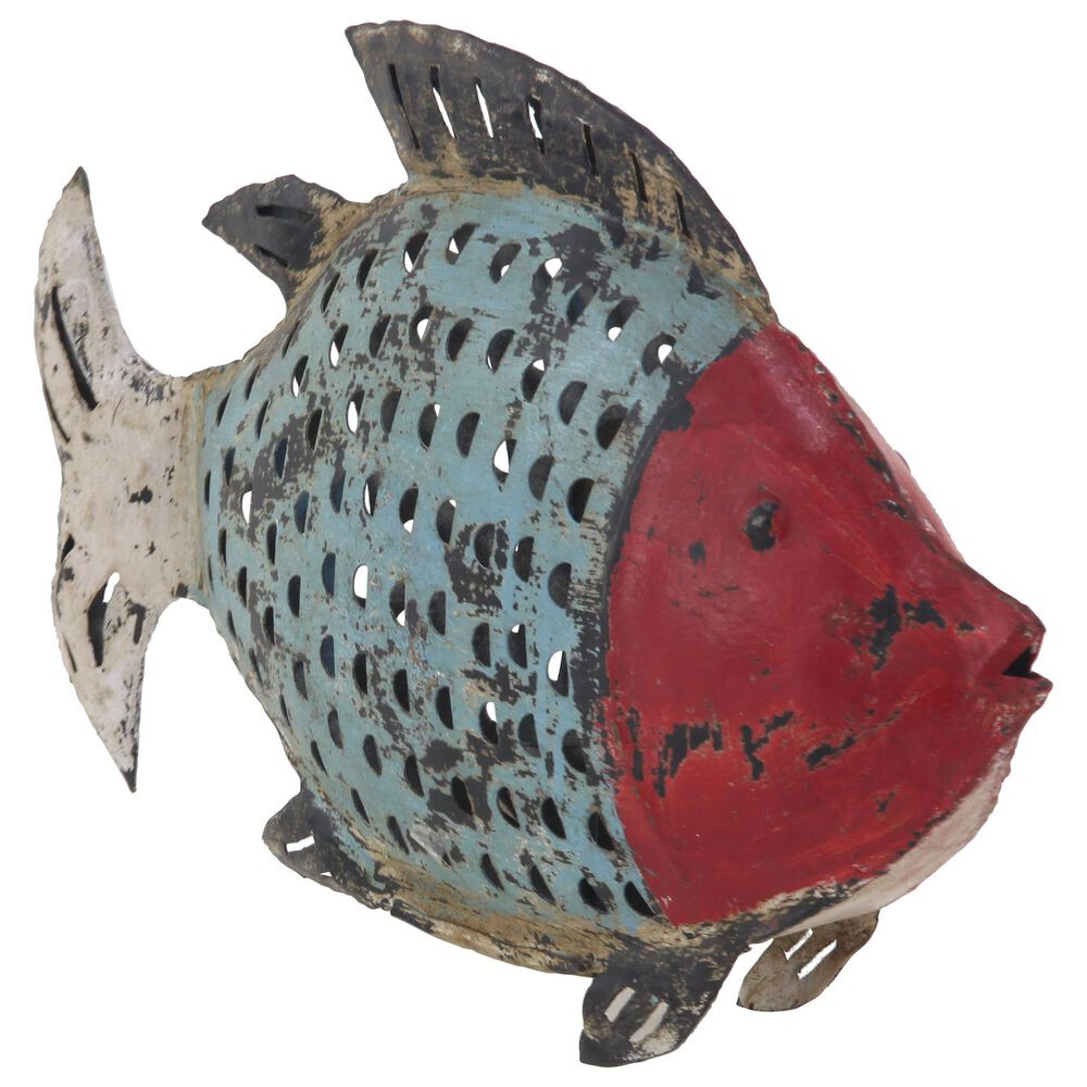 Maple and Jade Vintage Fish Sculpture in Blue, , large