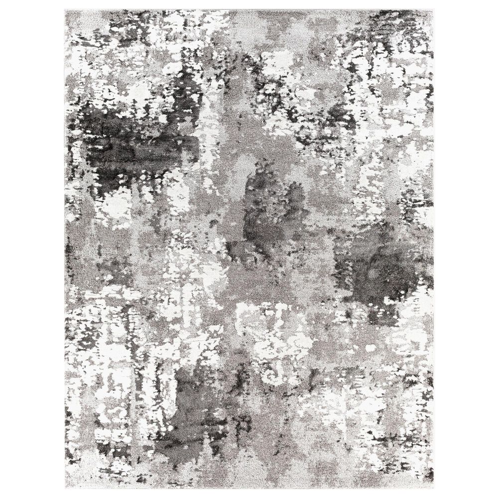 Surya Venice VNE-2308 8"10" x 12"4" Medium Gray, Black and Ivory Area Rug, , large