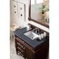 James Martin Vanities Brittany 36" Single Bathroom Vanity in Burnished Mahogany with 3 cm Charcoal Soapstone Quartz Top and Rectangle Sink, , large