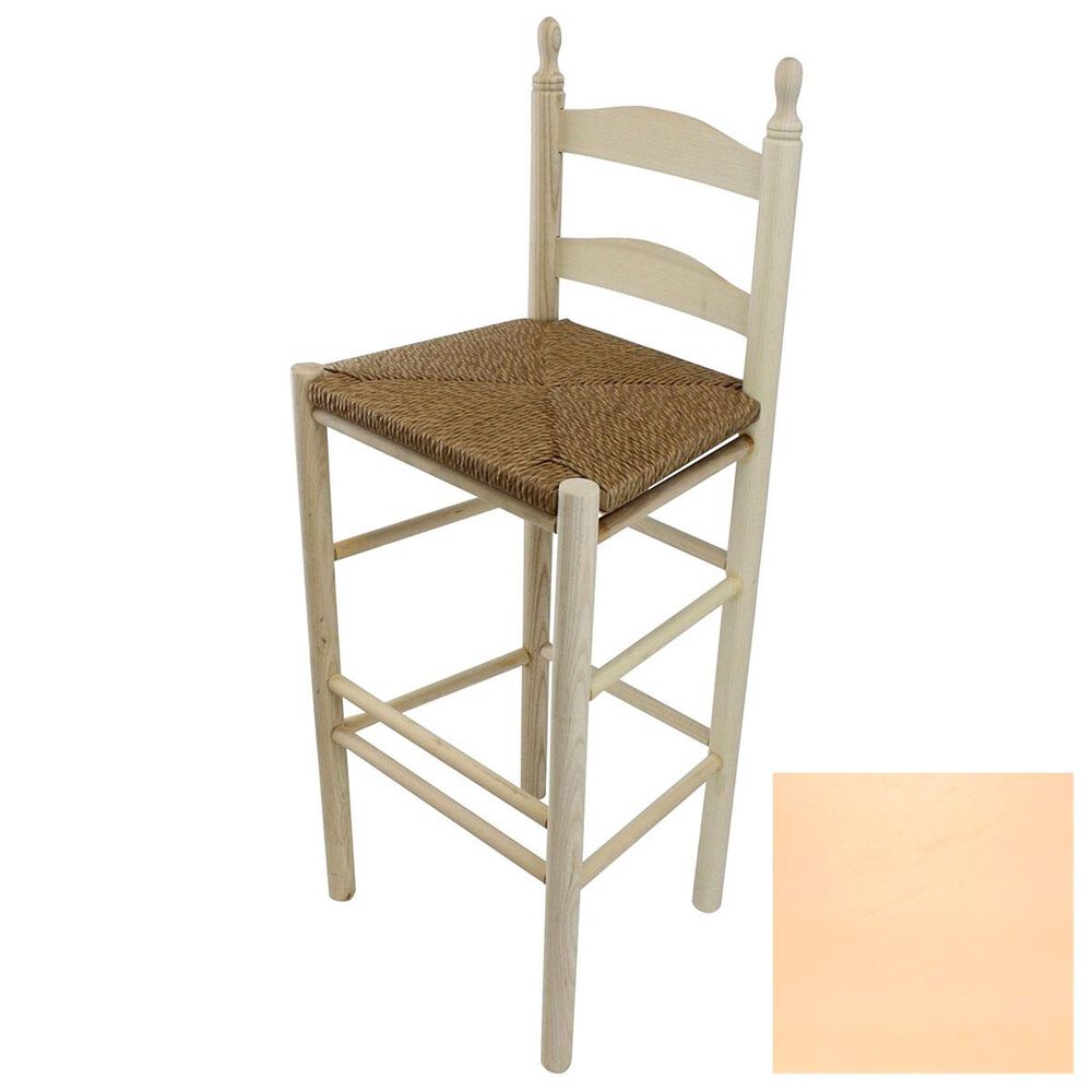 Lakeside Calabash Ladderback Barstool in Coastal Peach, , large