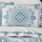 J. Queen New York Afton 4-Piece King Comforter Set in Blue and White, , large