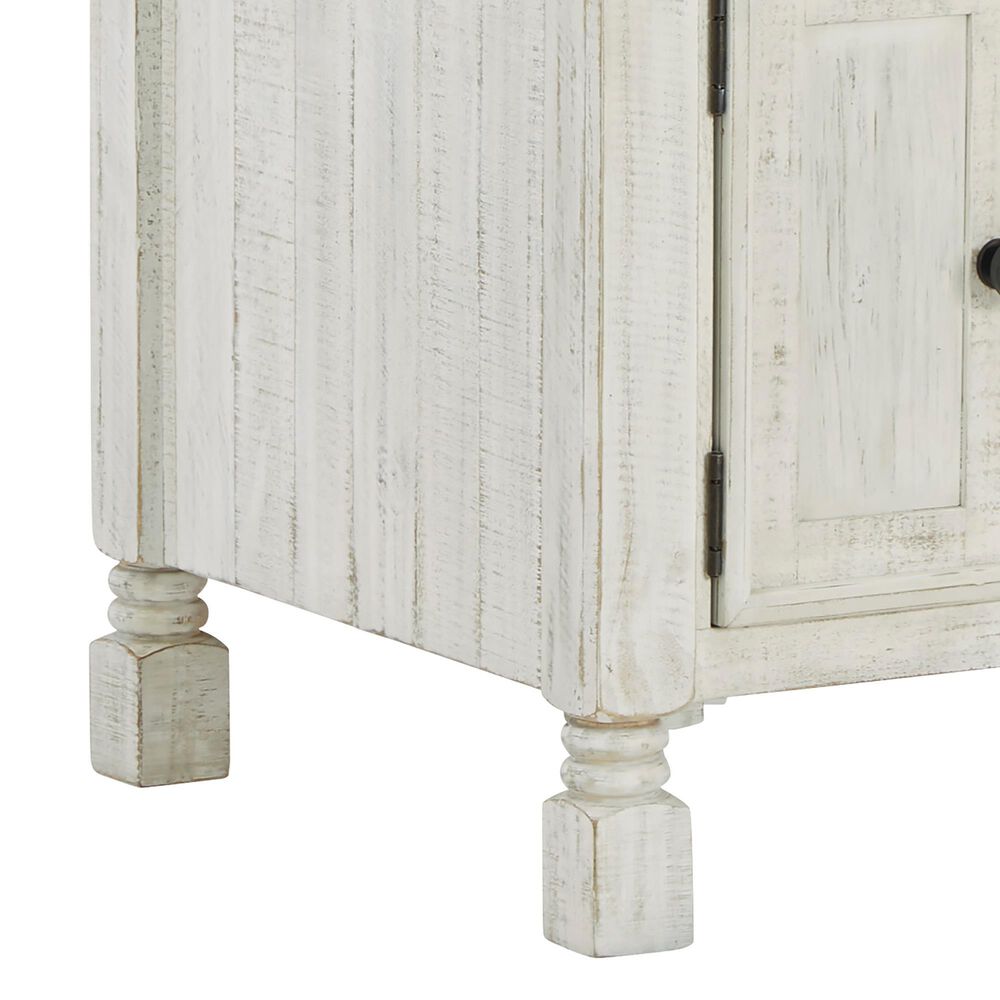 Ashley Havalance Chairside End Table in Distressed Vintage White and Weathered Gray, , large