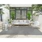 Nourison Courtyard Ivory and Blue 7" x 10" Indoor/Outdoor Area Rug, , large