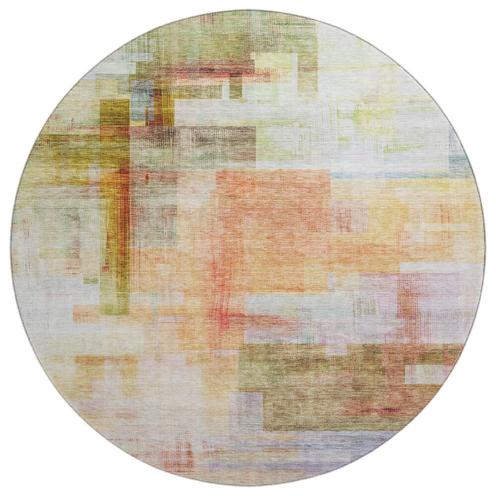 Dalyn Rug Company Ravenna RN6 8" Round Coral Area Rug, , large