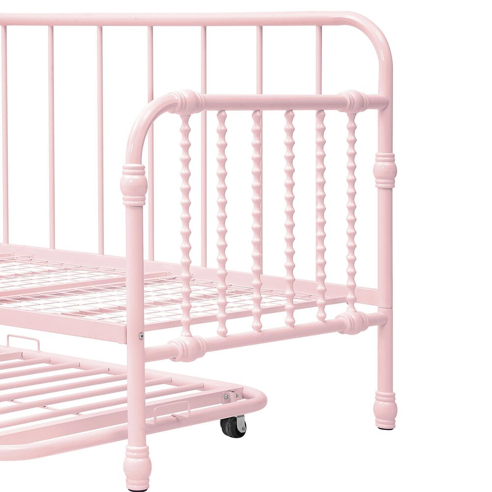 Furniture of America Wren Twin Daybed with Trundle in Pink, , large
