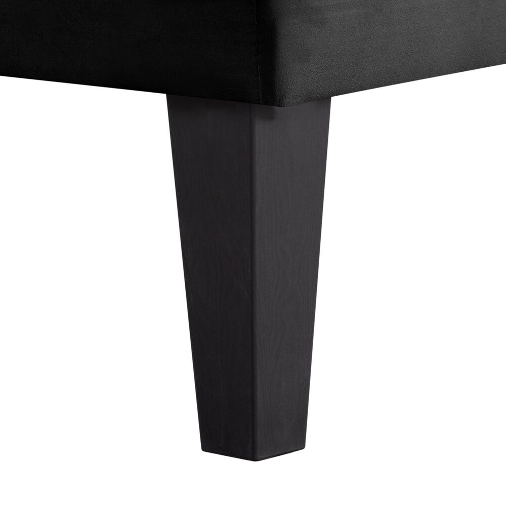 HOMLUX 65" Futon Sleeper Sofa Bed with Adjustable Backrest and Cup Holders in Black, , large