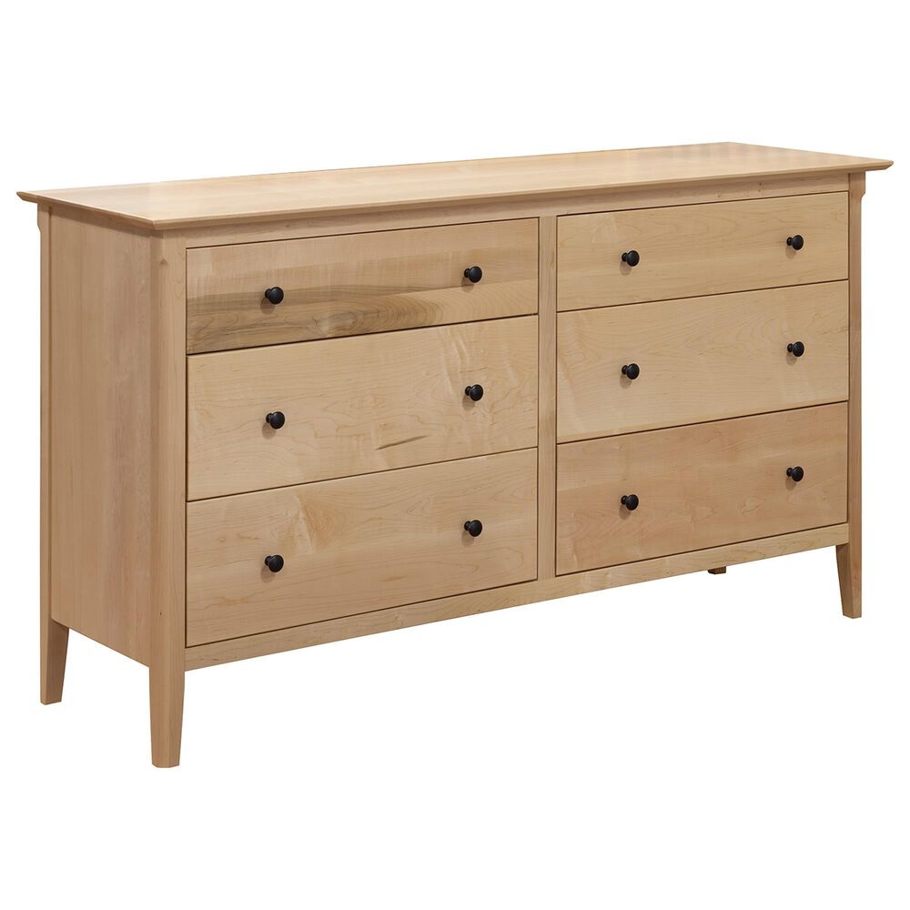 Fleming Furniture Co. Elegance 6 Drawer Dresser in Natural Finish, , large