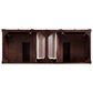 James Martin Vanities Brittany 60" Double Bathroom Vanity in Burnished Mahogany with 3 cm White Zeus Quartz Top and Rectangular Sinks, , large