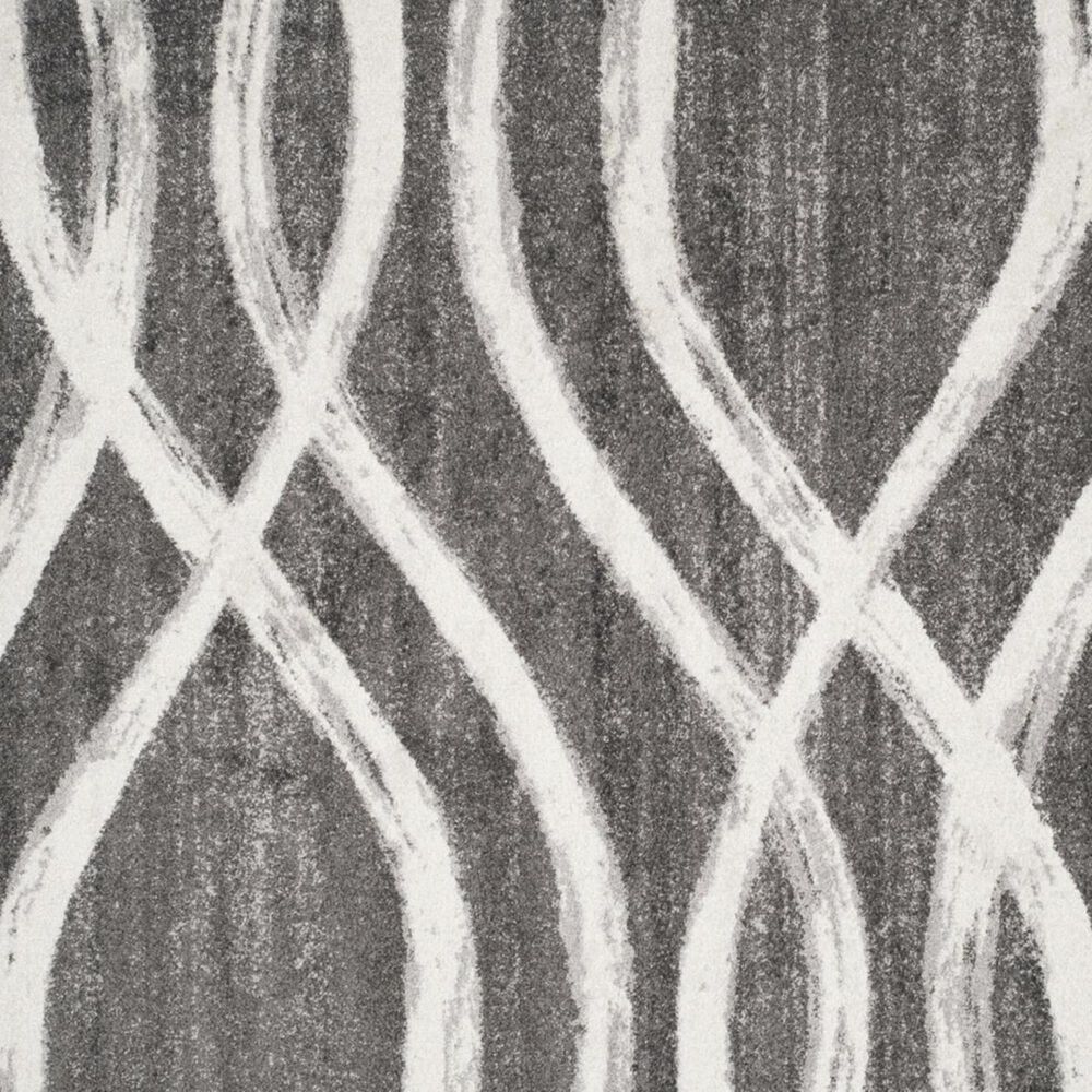 Safavieh Adirondack ADR125R 5&#39;1&quot; x 7&#39;6&quot; Charcoal and Ivory Area Rug, , large