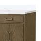 Lexora Home Laurel 60" Double Bathroom Vanity in Grey Oak with White Quartz Top and Rectangular Sinks, , large