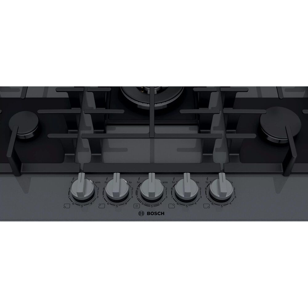 Bosch Benchmark 36" Tempered Glass Gas Cooktop in Dark Silver