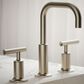 Kohler Purist Widespread Bathroom Sink Faucet with Lever Handles and High Gooseneck Spout in Vibrant Brushed Nickel, , large