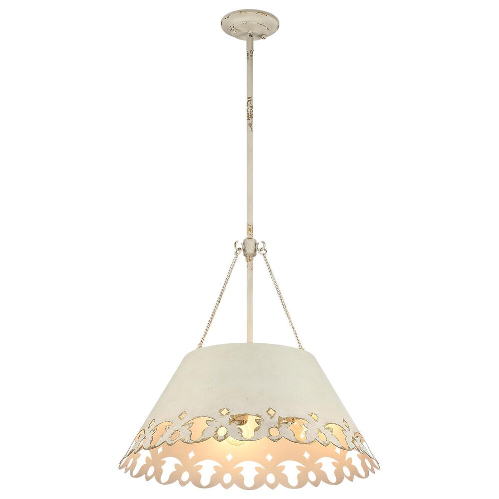 Golden Lighting Eloise 5-Light Pendant in Antique Ivory and Gold, , large