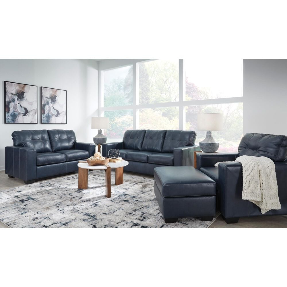 Ashley Santorine Stationary Loveseat in Ocean, , large