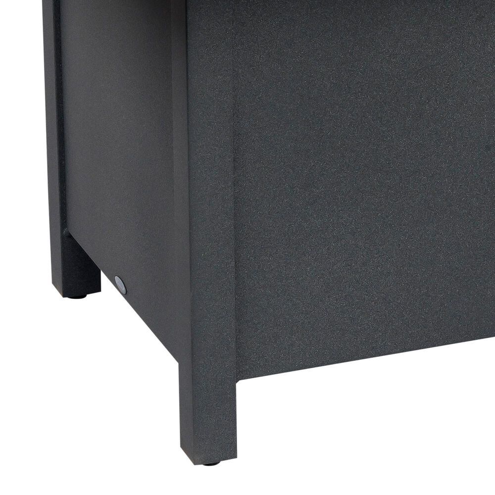 Woodard Scala 50" x 30" Rectangular Fire Table with Tri-Slat Top in Graphite, , large