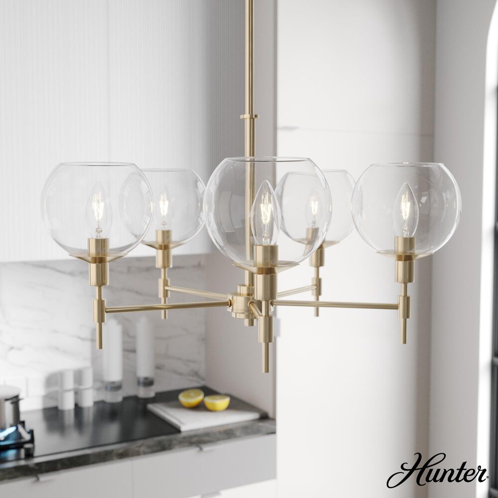 Hunter Xidane 5-Light Chandelier in Alturas Gold, , large