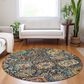 Dalyn Rug Company Tabrook TB10 Navy 8" Round Area Rug, , large