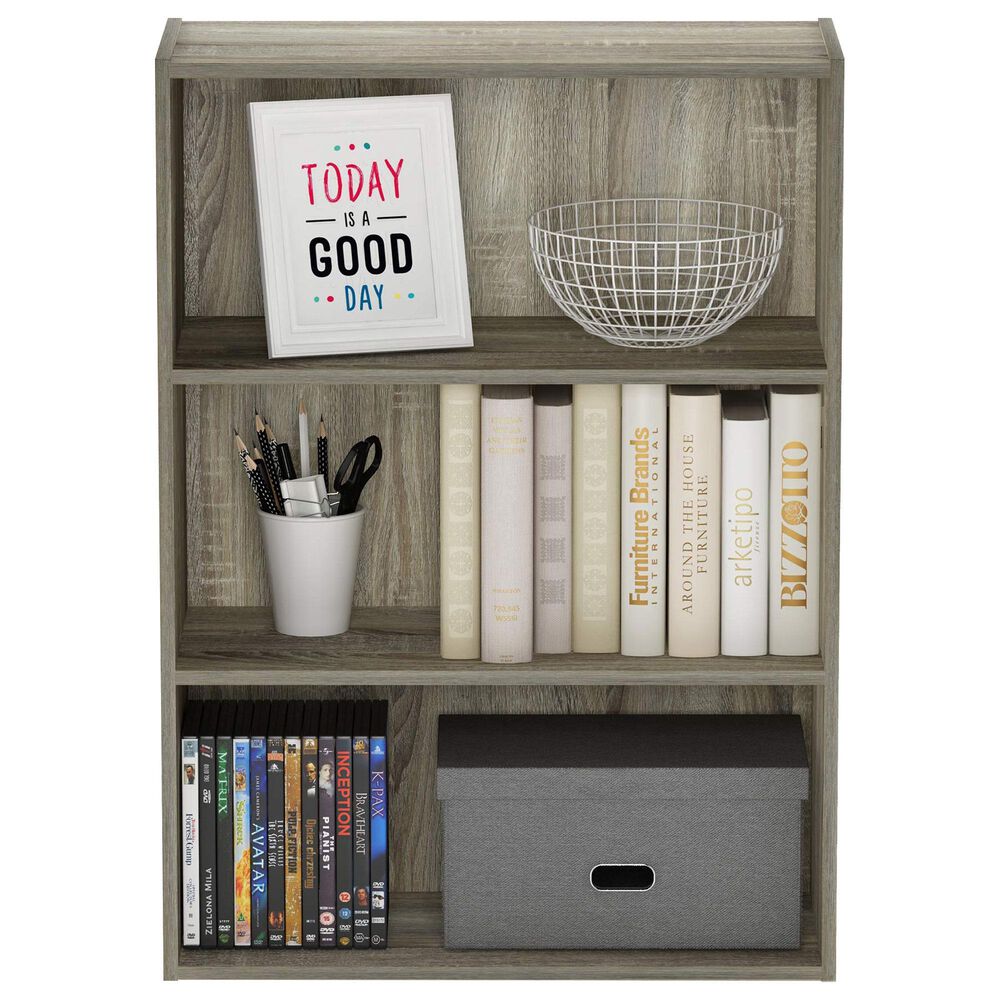 HOMLUX 3-Tier Open Shelf Bookcase in Sonoma Oak, , large