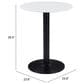 Zuo Modern Alto Bistro Table in White/Black, , large