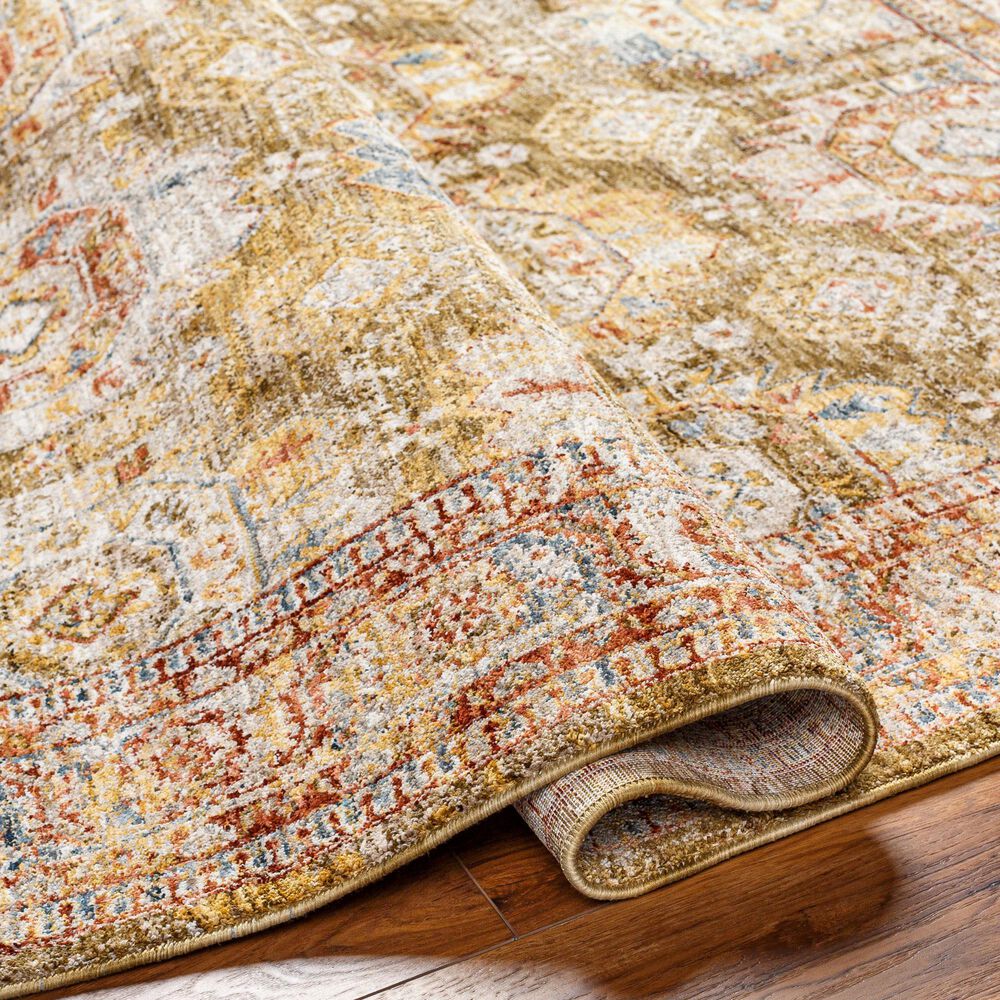 Surya Mona Lisa 2&#39;7&quot; x 4&#39; Mustard, Tan, Olive, Brick Red, Sage, Dark Blue and Burgundy Area Rug, , large
