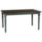 Linon Home Decor Willow Dining Table in Burnished Smoke and Teal - Table Only, , large