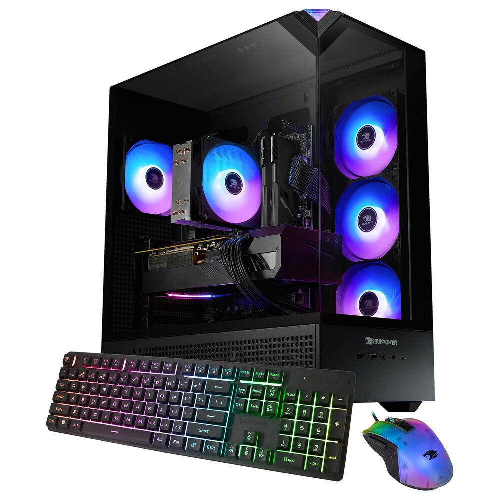 iBUYPOWER Element 9 Gaming Desktop PC | Intel Core Ultra 7 265F - 32GB RAM - NVIDIA GeForce RTX 5060Ti Graphics - 1TB SSD in Black, , large