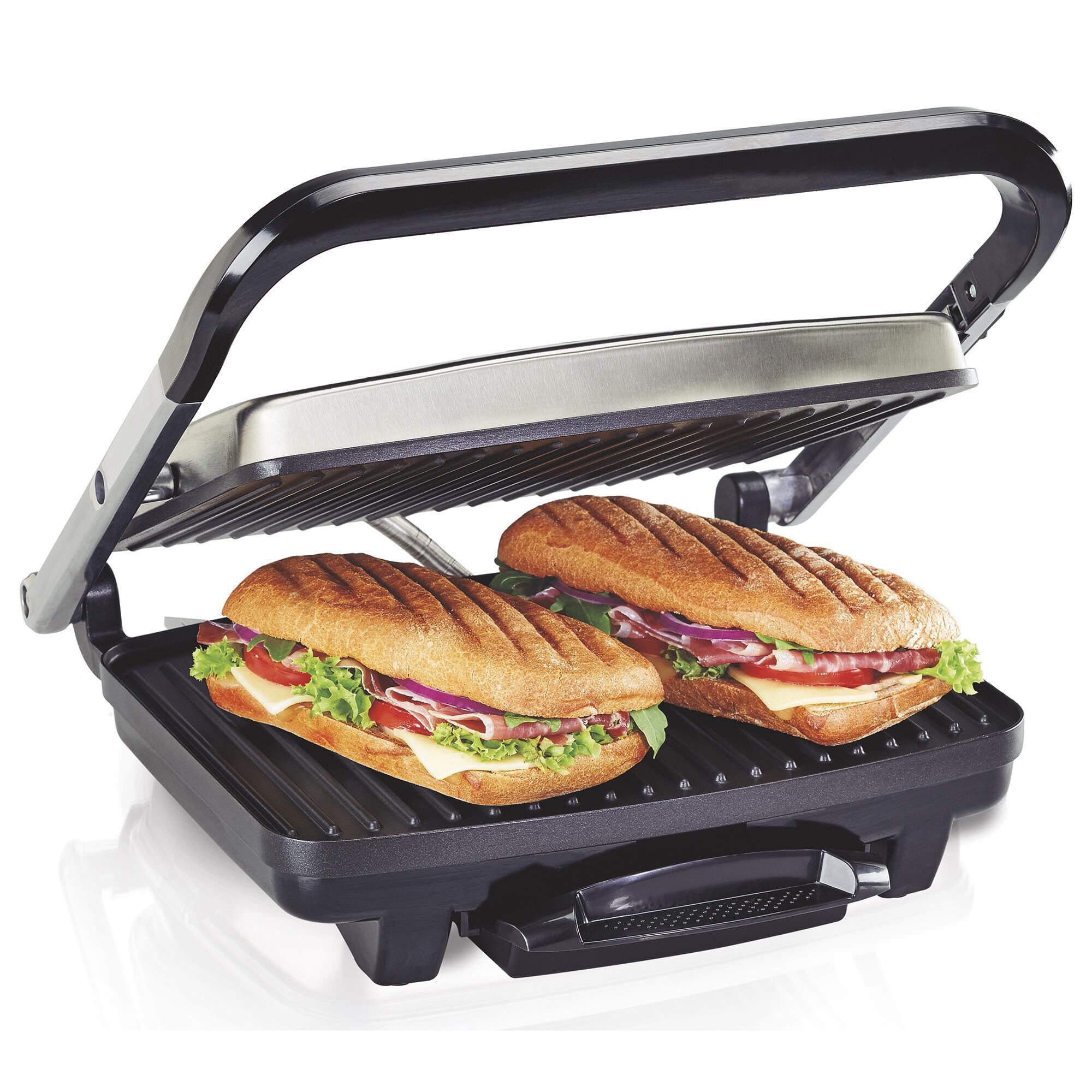 Hamilton Beach Electric Panini Maker and Grill in Stainless Steel
