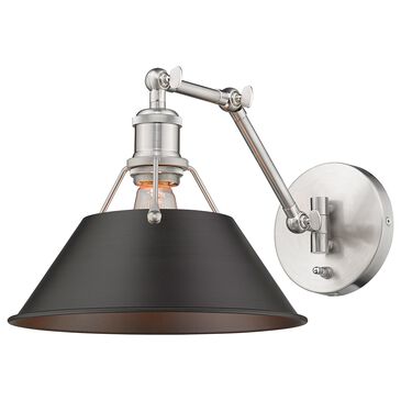 Golden Lighting Orwell 1-Light Wall Sconce in Pewter and Chrome, , large