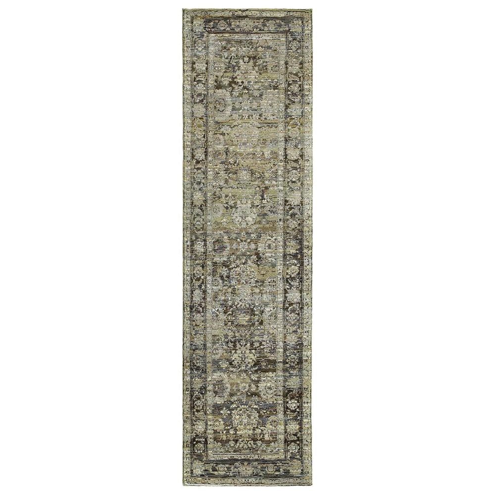 Oriental Weavers Andorra 7125C 2"6" x 12" Green and Brown Runner, , large