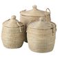 Mercana Olivia Basket with Lid and Handles in Beige (Set of 3), , large