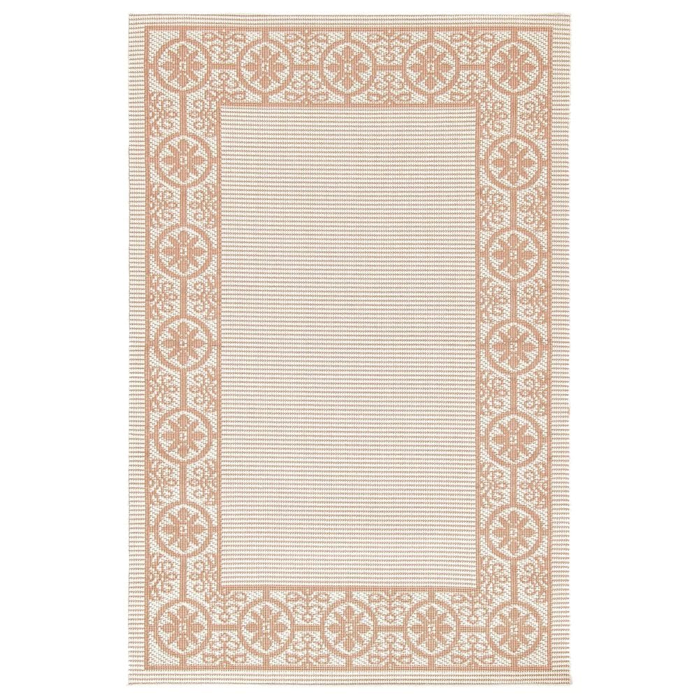 Safavieh Bermuda Floral 4" x 6" Ivory and Beige Indoor/Outdoor Area Performance Rug, , large
