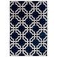 Central Oriental Terrace Tropic Dolliver 5" x 7"3" Sapphire Area Rug, , large
