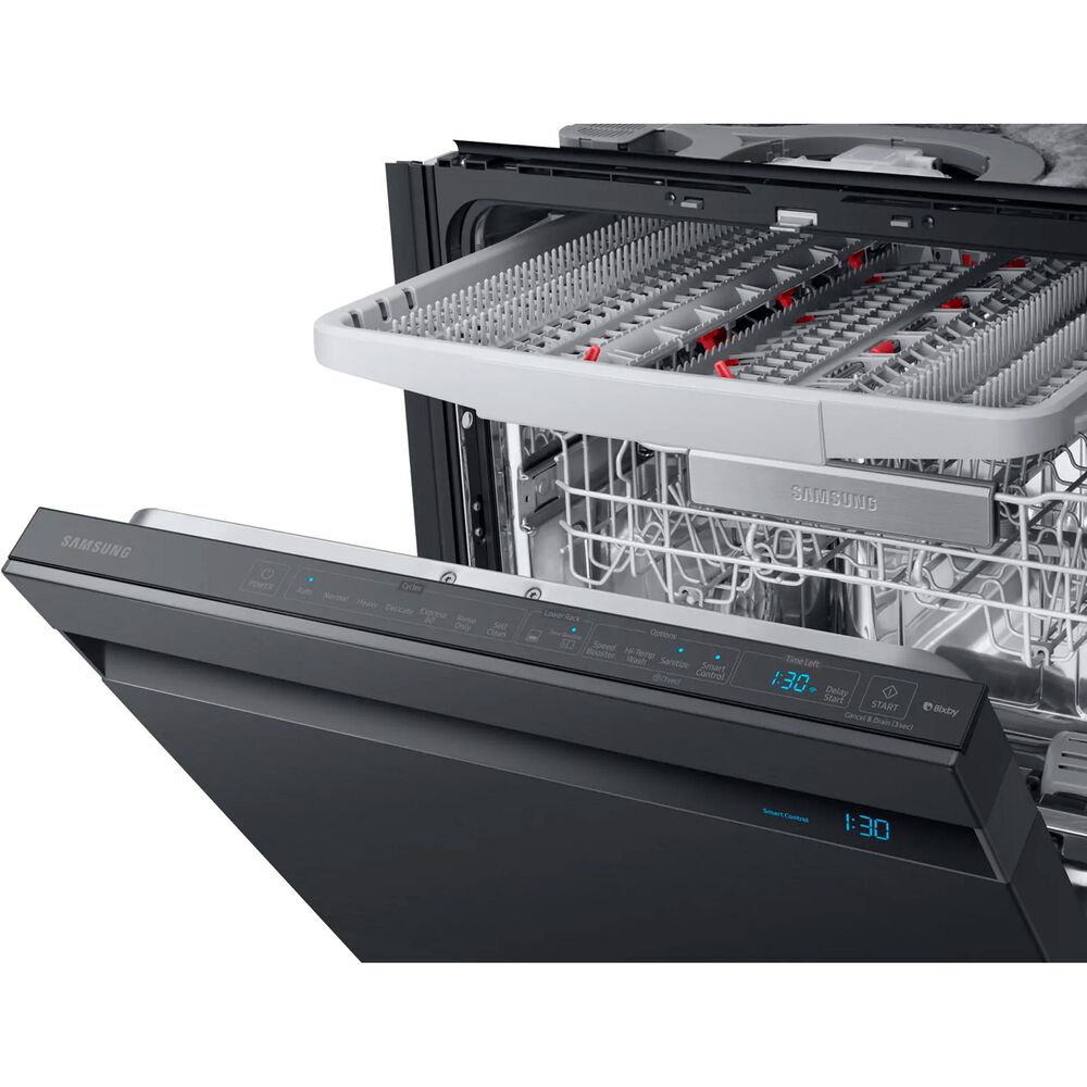 Samsung Built-In Dishwasher Linear Wash 39 dBA in Fingerprint Resistant Black Stainless Steel, , large