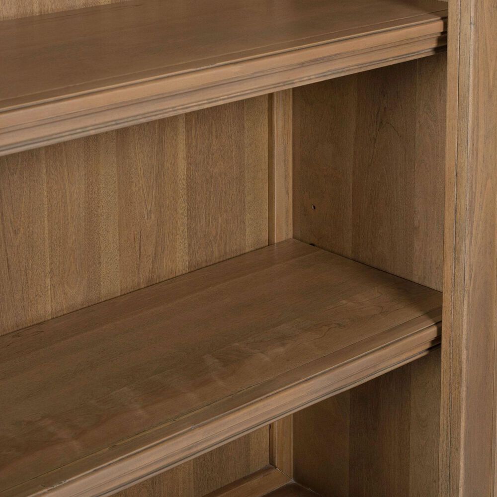 Belle Furnishings Reynolda 4-Shelf Bunching Bookcase in Brown, , large