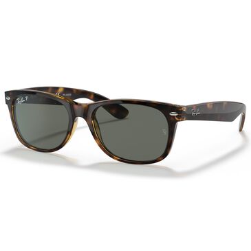 Ray-Ban New Wayfarer Classic Sunglasses with Green Lenses in Polished Tortoise, , large