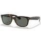 Ray-Ban New Wayfarer Classic Sunglasses with Green Lenses in Polished Tortoise, , large