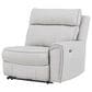 Ashley Social Pointe 3-Piece Power Symmetrical Reclining Sectional with Console in Pearl and Ash, , large