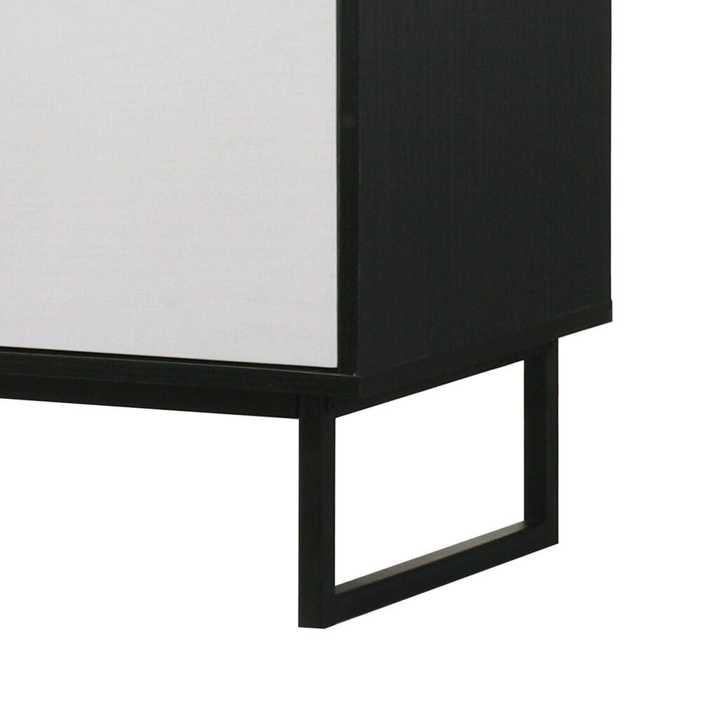 Everly Living Maya 60" TV Stand in Black and White, , large